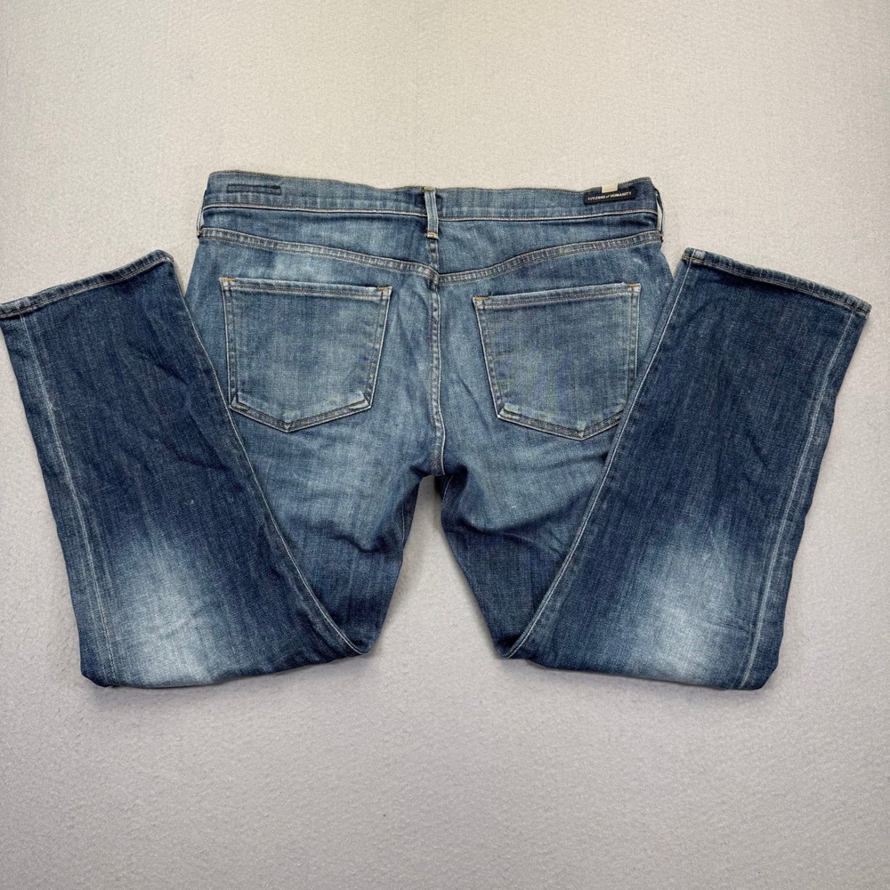 Citizens of Humanity Emerson Slim Boyfriend Jeans Medium Wash Blue Denim 36